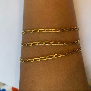 14k Gold Flat Curb Chain - 18" - 3MM